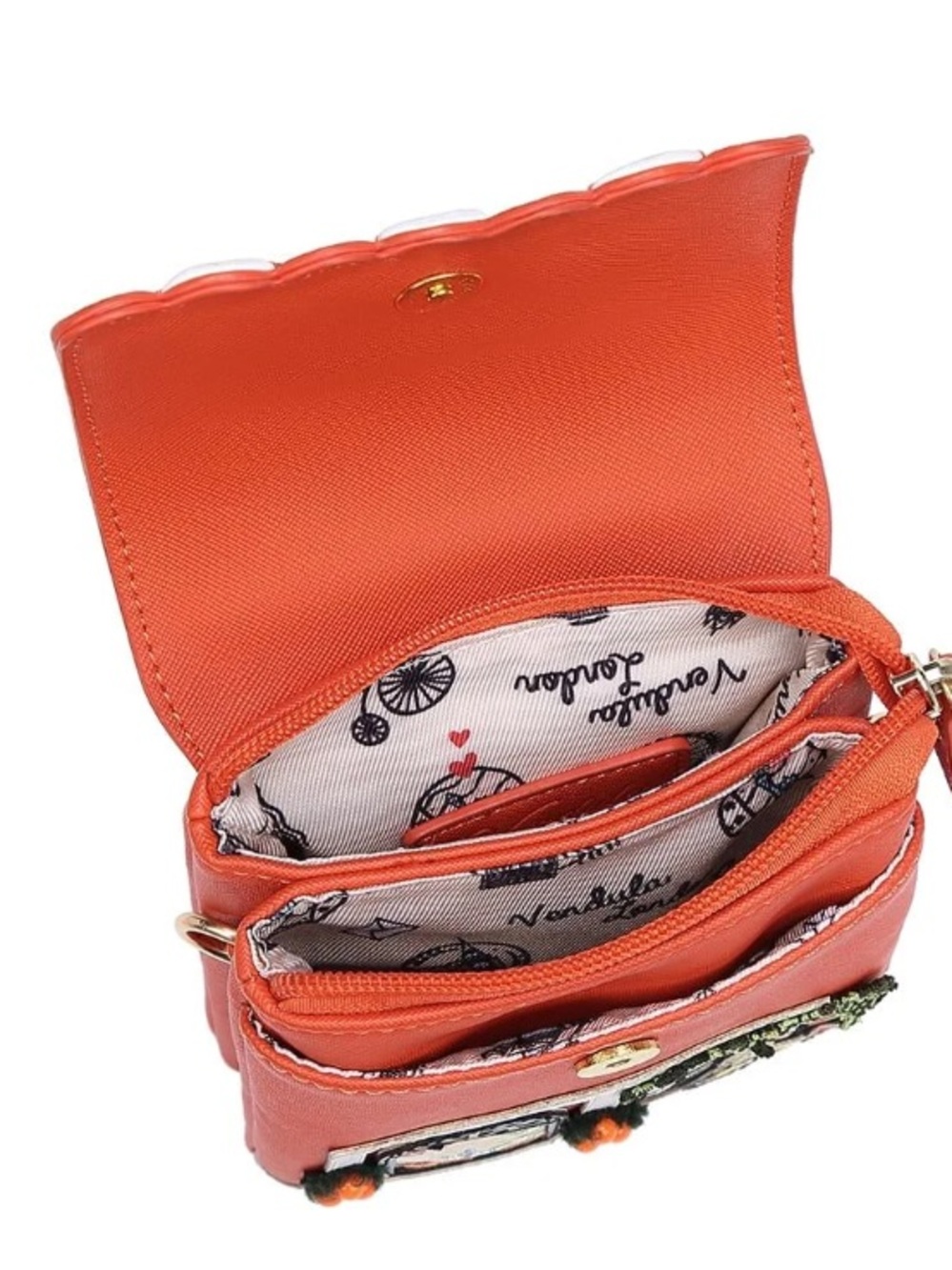 Vendula London The Orangery Womens Orange Crossbody Bag -limited edition - Picture 3 of 4